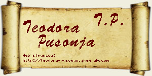 Teodora Pušonja vizit kartica
